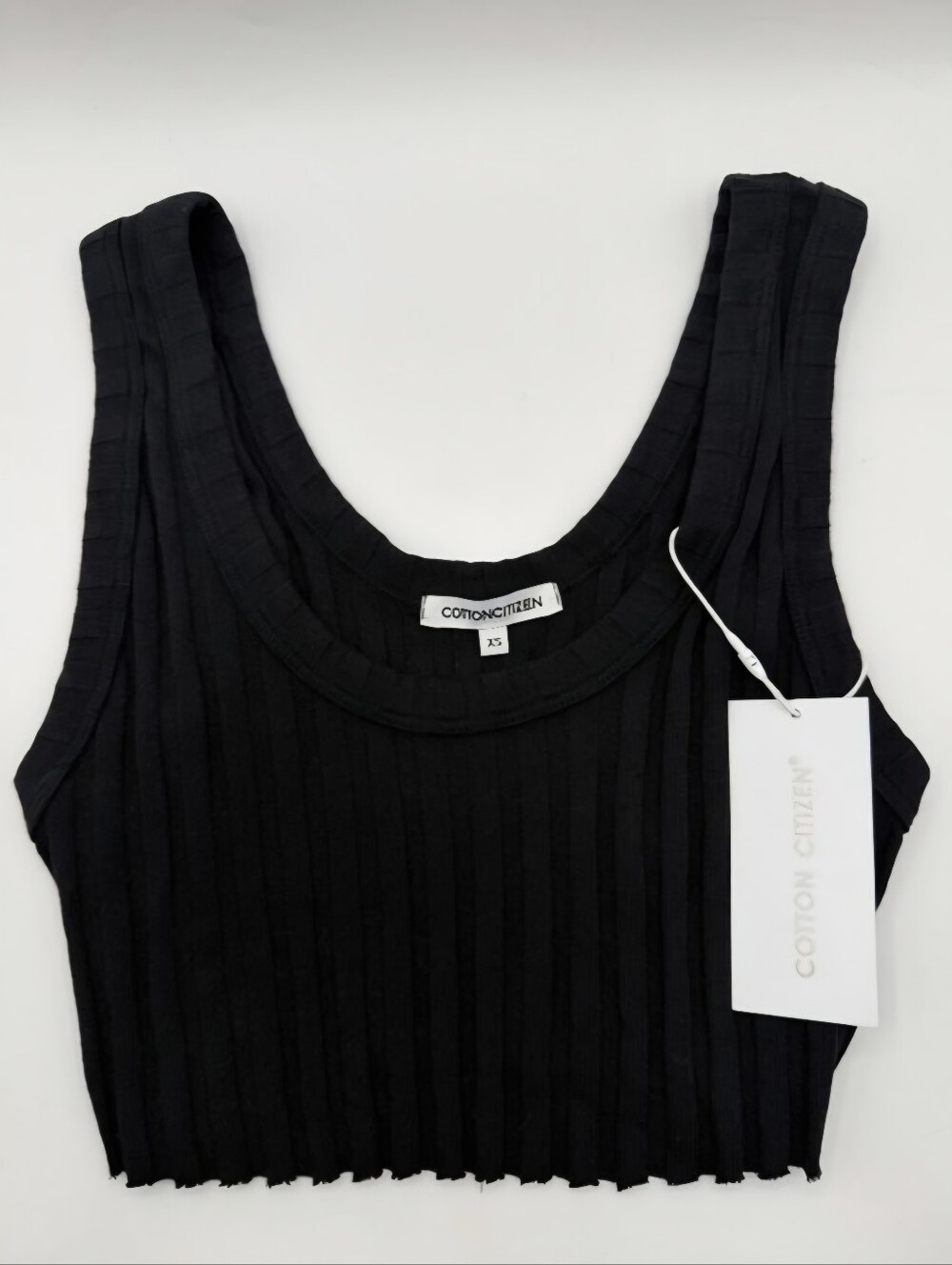 COTTON CITIZEN Capri Crop Tank Jet Black XS NWT